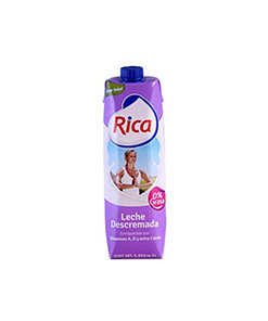 leche rica descremada 0% 1 lt