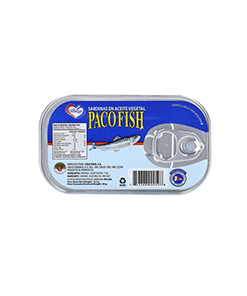 sardinas en aceite paco fish 125 gr